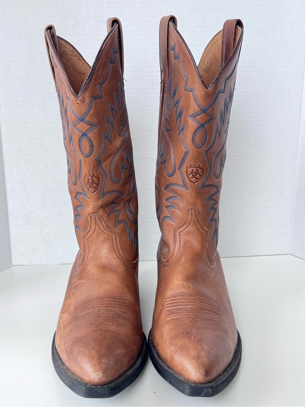 Ariat Heritage Pointy Western Cowboy Tall Leather Boots Men’s Size 9 - Picture 3 of 12